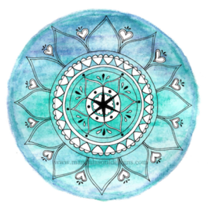 turquoise Moon Mandala - Mandala Soul Designs