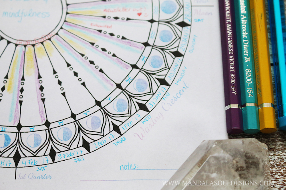 How to use a Moon Tracker or Moon Chart || Mandala Soul Designs