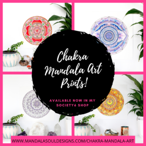 Chakra Mandala Art Prints - wall art - posters - stickers