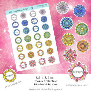 Chakra Collection Printable Stickers