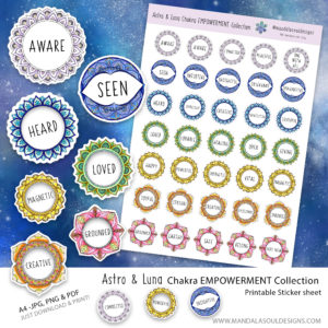 Chakra Empowerment Printable Sticker Collection