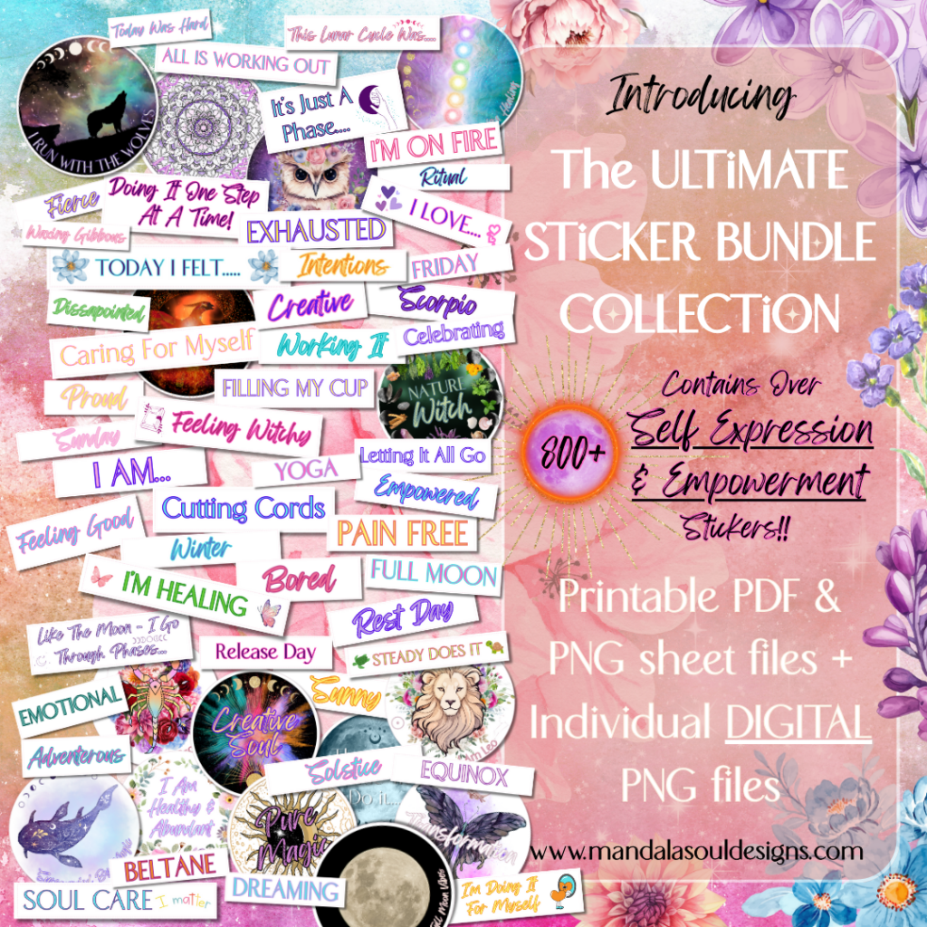 Magical Empowerment and Self-Expression Digital & Printable Sticker Collection